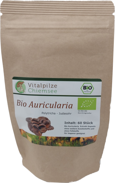 Bio Auricularia Extrakt Kapseln 60 im Doypack