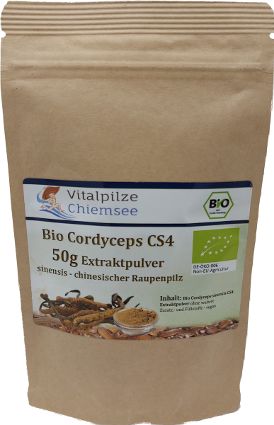 Bio Cordyceps sinensis Extraktpulver 50g i Doypack